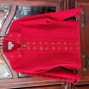 Women's sz L 100% boiled wool jacket.